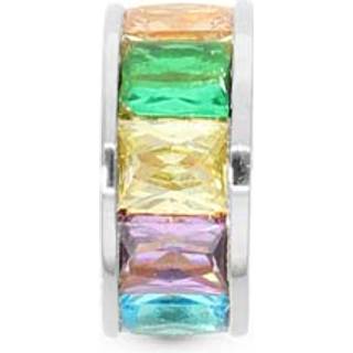 Christina Jewelry Multi color Baguette sølvcharm til sølvarmbånd på 4 mm