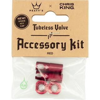 Peatys x ChrisKing Tubeless Ventil Kit Rød