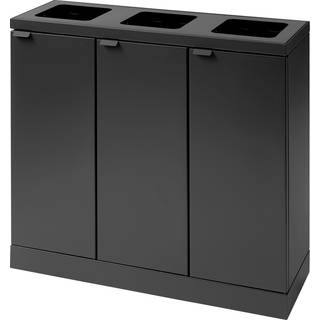 Bica Basic 870 affaldsbeholder 3x45 liter åben antracit