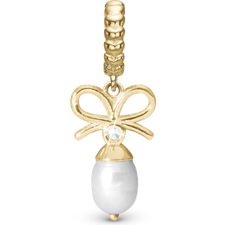 Christina Jewelry Celebrate Sløjfe forgyldt charm til sølvarmbånd på 4 mm