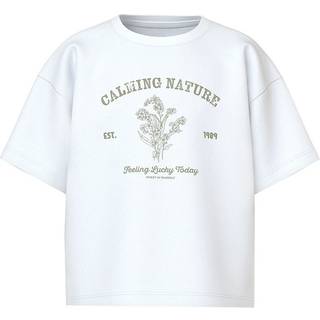 NAME IT T-Shirt Vamina Bright White Calming Nature