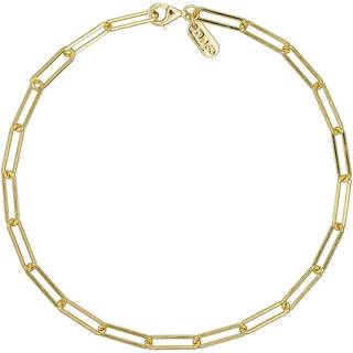 Chunky square link chain large bracelet - Gold plated