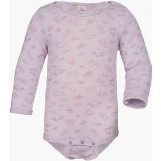 Engel Baby-Body Langarm Mit Druckverschluss Schulter Merino undertøj Børn størrelse 50/56 farve hvid/lilla