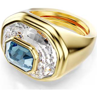 Chroma Cocktailring, Oktagon-Schliff, Blau, Goldlegierungsschicht