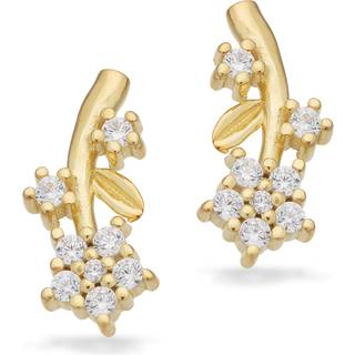 Scrouples SoHo øreringe blomster cubic i forgyldt