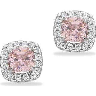 Scrouples Øreringe roset pink/hvid cubic zirkonia i sølv