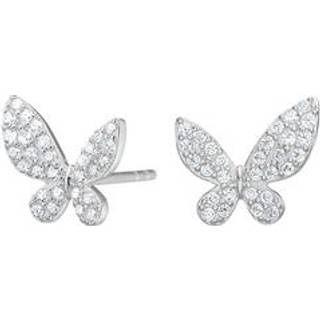 Joanli sommerfugløreringe i sølv med cubic zirkonia