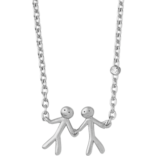 byBiehl - Together family sølv halskæde med 2 personer - 3-2002a-r