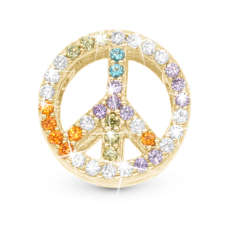 Christina Jewelry Shine in Peace forgyldt charm til sølvarmbånd på 4 mm