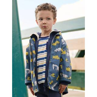 Hatley Hatley Blue Under Construction Zip Up Rain Jacket