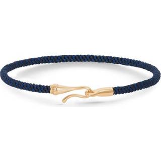 OLE LYNGGAARD COPENHAGEN Life armbånd i midnight med guld krog - 19 cm