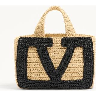 Valentino Garavani Viva Superstar Small raffia tote bag - beige - One Size