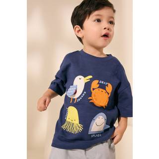 Next Short Sleeve Interactive 100% Cotton Appliqué T-Shirt (3mths-7yrs)6874cm