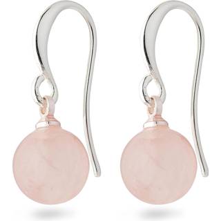 Pilgrim GOLDIE rosa øreringe sølvbelagt