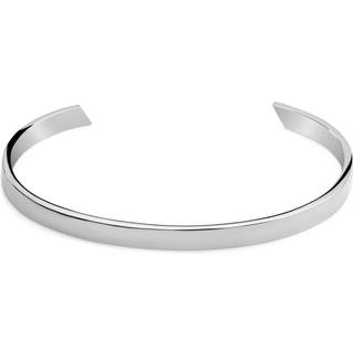 5 mm Poleret Sølvfarvet Justerbart Rustfri Stål Manchetarmbånd