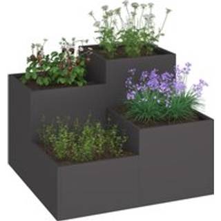 Have Blomsterkrukke Sort 80 x 80 x 60 cm Stål