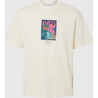 Selected Homme Selected Homme White Short Sleeve Printed T-Shirt