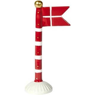 Speedtsberg - Flag Dannebrog - Rød/Hvid/Offwhite - 9x6x19 cm