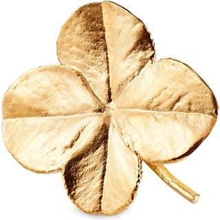 Flora Danica - Firkløver broche i guldbelagt sølv - flc-bro-g