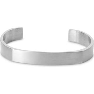 Børstet Sølvfarvet Manchetarmbånd