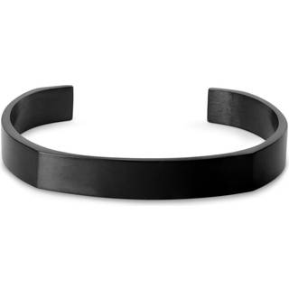 Børstet Sort Manchetarmbånd