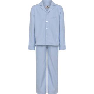 JBS of Denmark FSC-bambus, pyjamassæt i blåstribet mønster til børn - Gaveæske