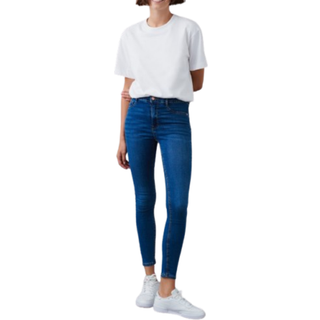 Gina Tricot-Molly high waist jeans-Highwaist jeans-Lilla-XS-Dame