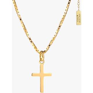 8kt. guld kors Halskæde 11mm, med gravering | Siersbøl