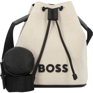 Tekstureret bucket bag med indertaske i imiteret læder