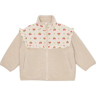Flöss Sofia Fleece-jakke Soft White Berry 110 cm  Beige  110 cm  kvinde