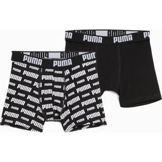 Puma Everyday Logo Boxers Youth (2-pack), Black, Size 16, Clothing - Black - 16