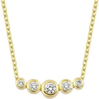 TUBE - 14 kt Guld diamant vedhæng i sat 1x0,04 + 2x0,02 + 2x0,01ct