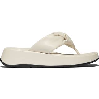 FitFlop FitFlop F-Mode Knot Soft-Leather Flatform Toe Post Sandals