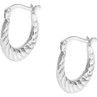 Simply Silver Simply Silver Silver Tone 925 Polished Mini Twisted Hoop Earrings