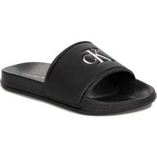Calvin Klein Logo Print Pool Slidesuk6eu39