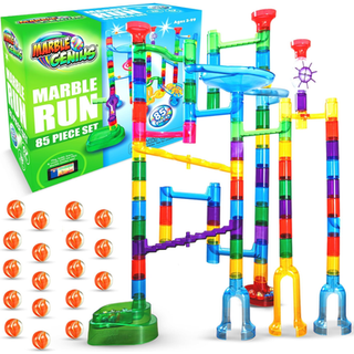 Marble Genius Marble Run Maze Track Toys-85 PCS Br?tspil til b?rn i alderen 4-12 leget?j til voksne teenagere og sm?b?rn (67 gennemsigtig marbulo