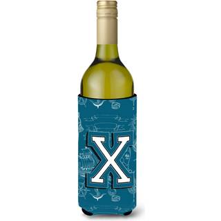 Letter X Havdoodles Initial Alphabet Wine Bottle Beverage Isulator Hugger CJ2014-Xliterk