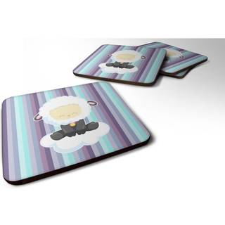 """" Caroline's Treasures Sheep on Cloud Foam Coaster Set på 4 3,5 multicolor """"