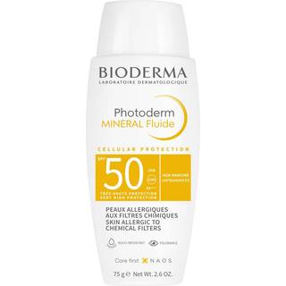 Bioderma Photoderm Mineral Fluid Solcremevæske uden kemiske filtre SPF 50+ 75 g - 75 g