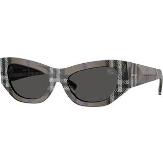 Burberry Kvinde BE4450U 414787 Solbriller Acetat Grå Grå Cat Eye Normal