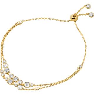 Michael Kors Brilliance 14K Gold-Plated Slider Ladies Bracelet MKC1770710