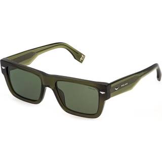 Police SPLQ87E SUPERNOVA 1 02GN 54 Solbriller Mænd Grøn - Transparent Matte Green - 54mm