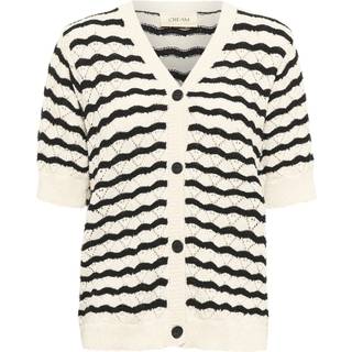 Cream Crpoppi Knit Cardigan Strik 10614090 Salt Pepper Stripe (XLARGE)