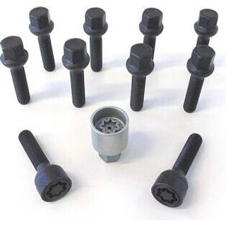 H&R B1454003SET Hjulbolt Wheel screw-set M14 round collar R13mm Schlüsselweite: 17 mm, Gewindemaß: M14