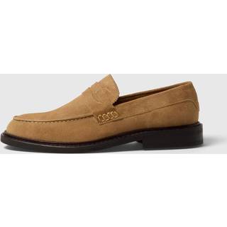 Selected Carter Suede Low Penny Loafer Warm Sand