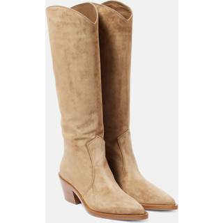 Gianvito Rossi 45 suede knee-high boots - beige - EU 40.5