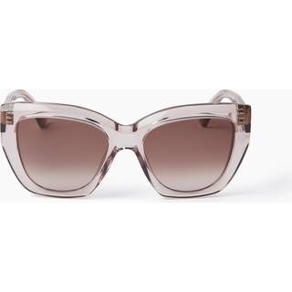 Nina Ricci Kvinde SNR438 07T1 Solbriller Acetat Beige Brun Sommerfugl Normal Skygge