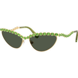 Swarovski Kvinde SK7030 401782 Solbriller Metal Guld Grøn Cat Eye Normal