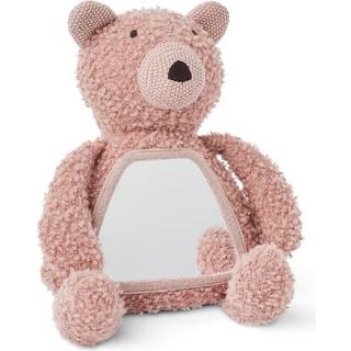 Smallstuff Aktivitetsbamse med spejl, uldbouclé, rosa - (40048-05)