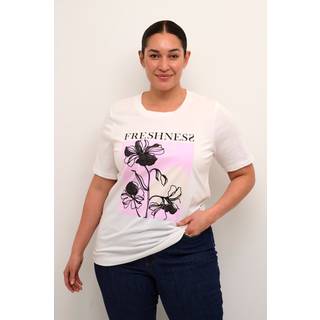 Kaffe Curve Kcrie T-Shirt Toppe & T-Shirts 10582880 Chalk (XLARGE)